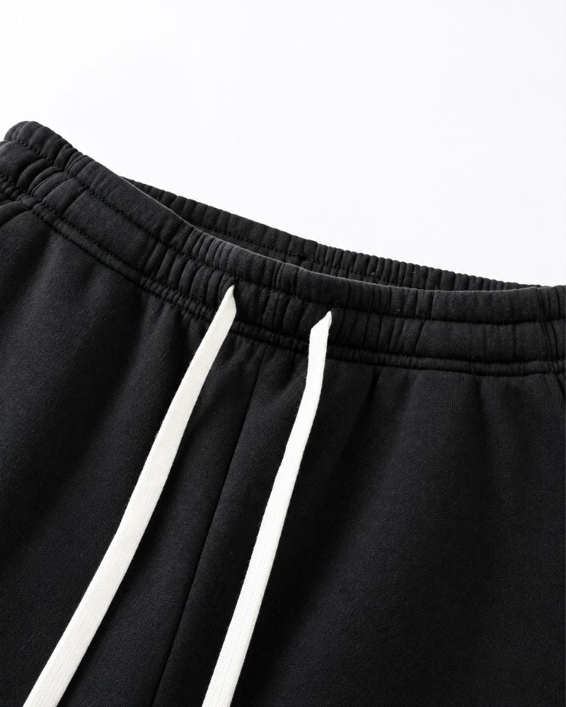 Fleece-Lined Wide-Leg Drawstring Pants