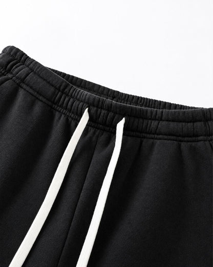 Fleece-Lined Wide-Leg Drawstring Pants