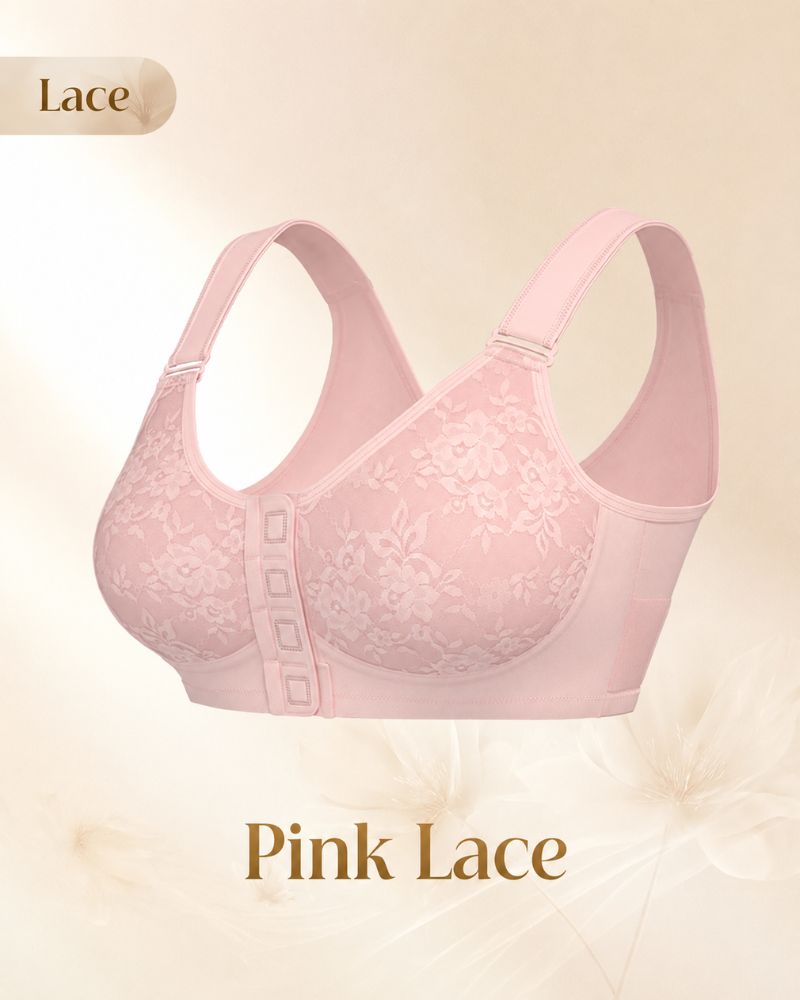 Magnetic Front-Closure Wire-Free Support Bra