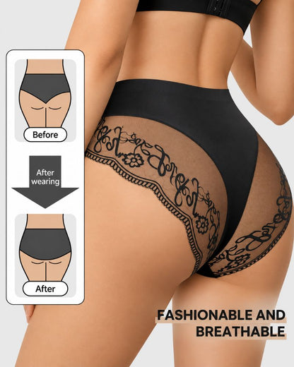 8-Pack Seamless Lace Mid-Rise Stretch Panties