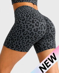 Gray Leopard Shorts