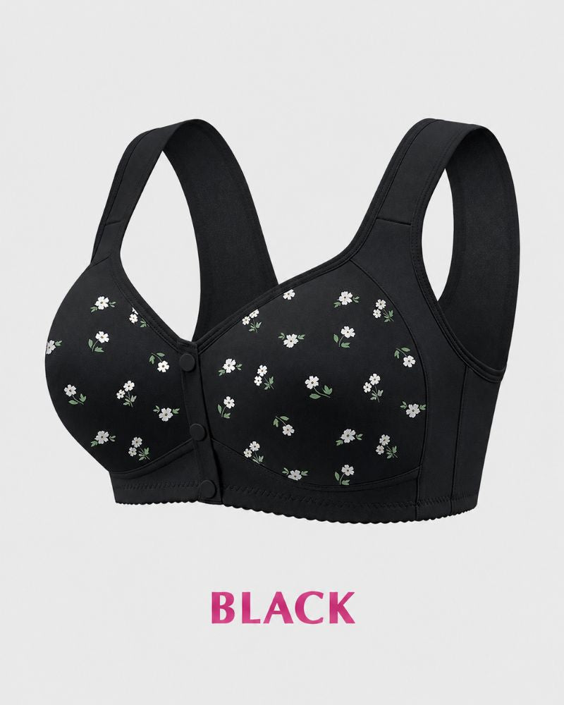 Easy Front-Closure Wireless Support Bra