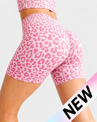 Pink Leopard Shorts