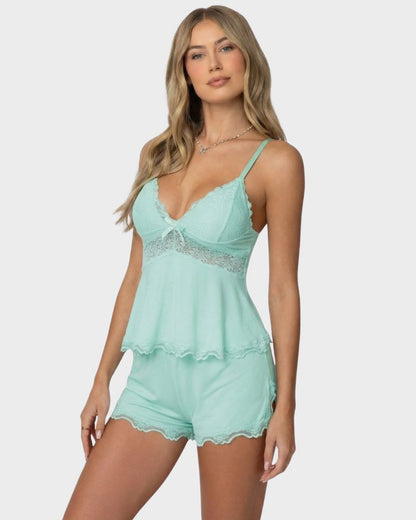 Modal Camisole & Panty Sleepwear Set – Sweet Lingerie for Daily & Holiday Wear