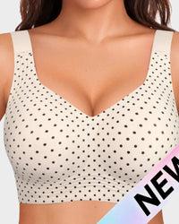 Cream White with Black Polka Dot