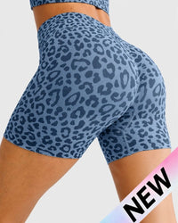 Blue Leopard Shorts