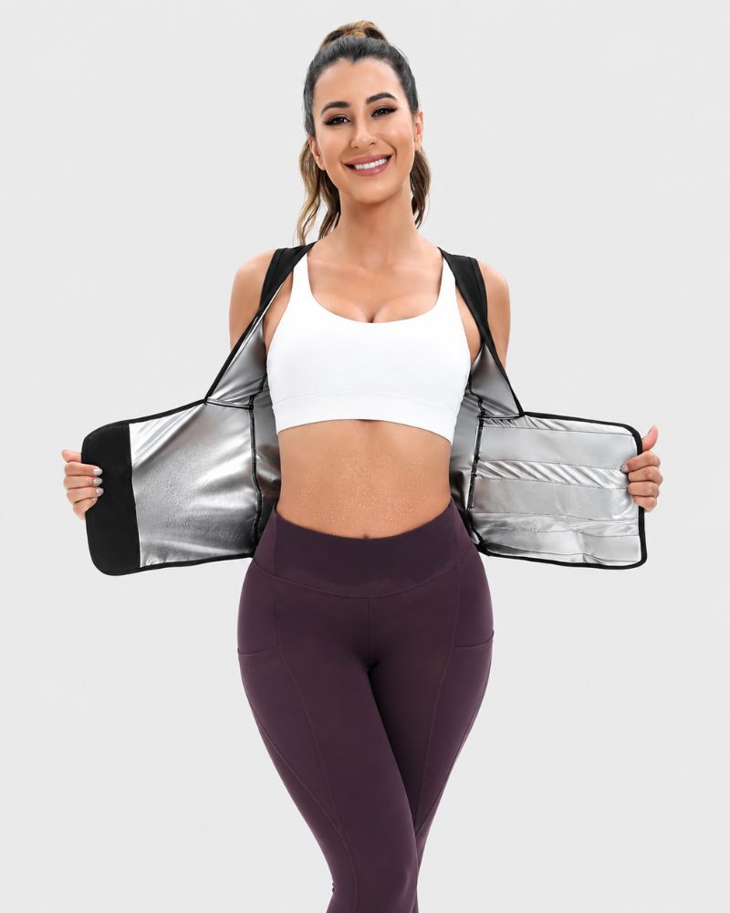 Zip-Up Sauna Sweat Compression Waist Trainer Vest