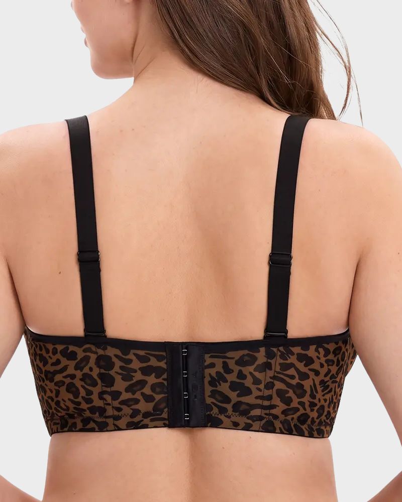 Sheer Mesh Longline Convertible Underwire Bra