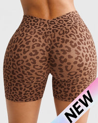 Brown Leopard Shorts