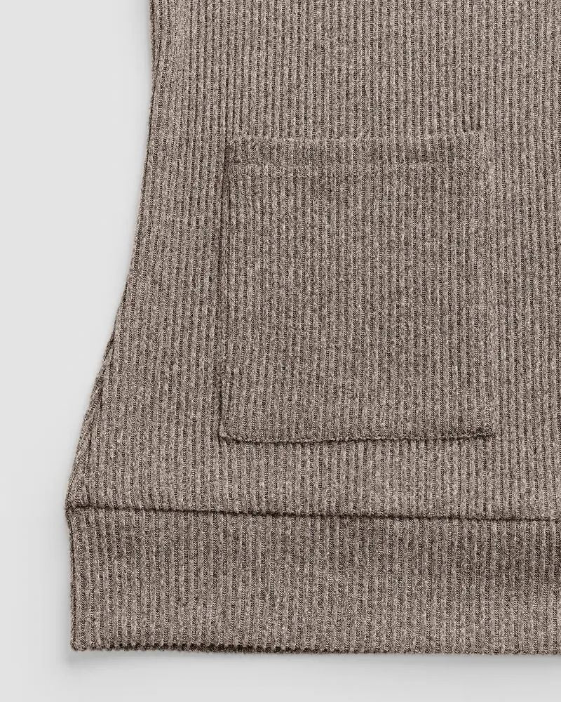 Round-Neck Knit Cardigan & Wide-Leg Pants Set