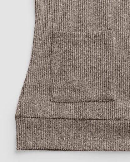 Round-Neck Knit Cardigan & Wide-Leg Pants Set