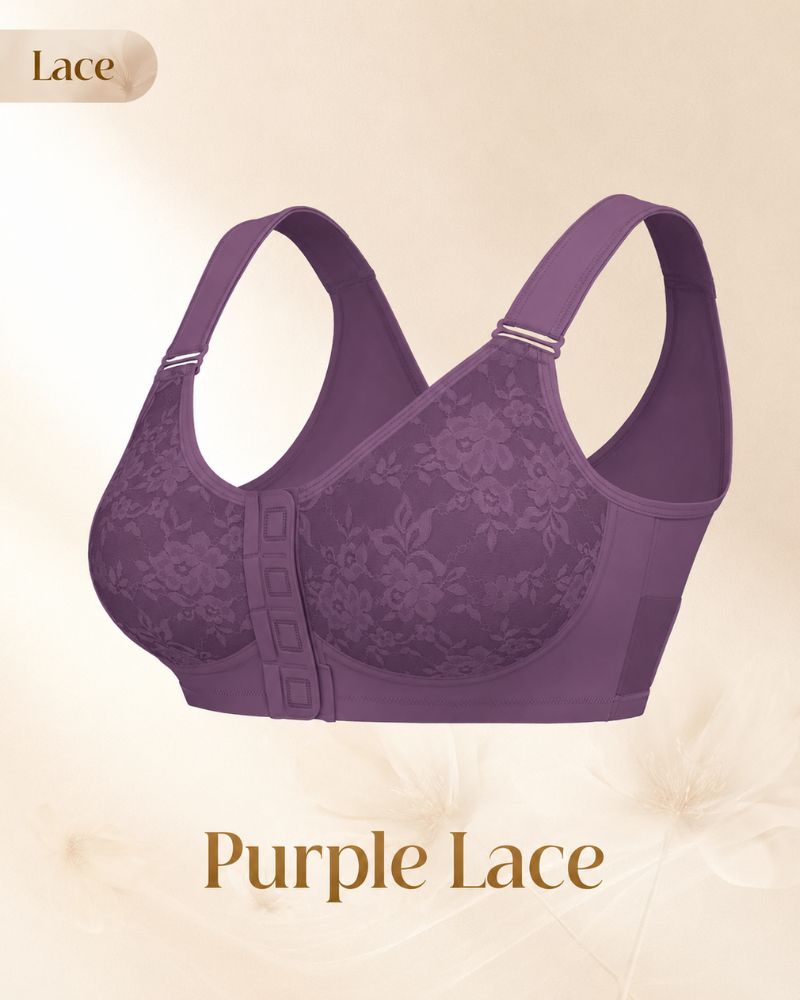 Magnetic Front-Closure Wire-Free Support Bra