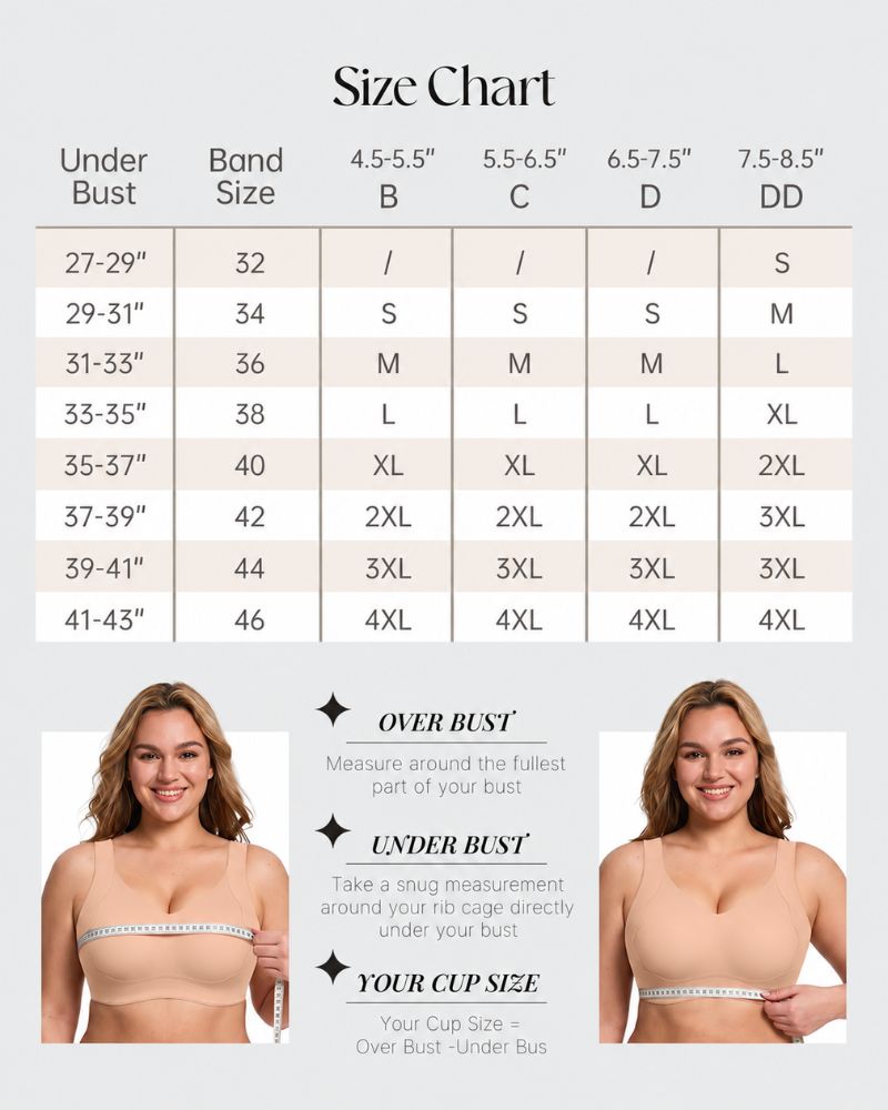 Plus-Size Wire-Free Jelly Support Full-Coverage Bra