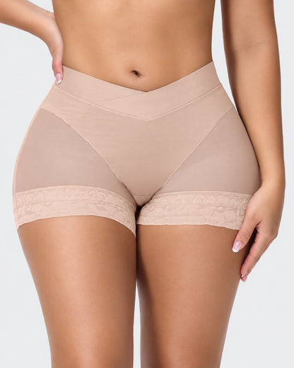 V-Crossover Tummy Control Butt-Lifting Shapewear Shorts