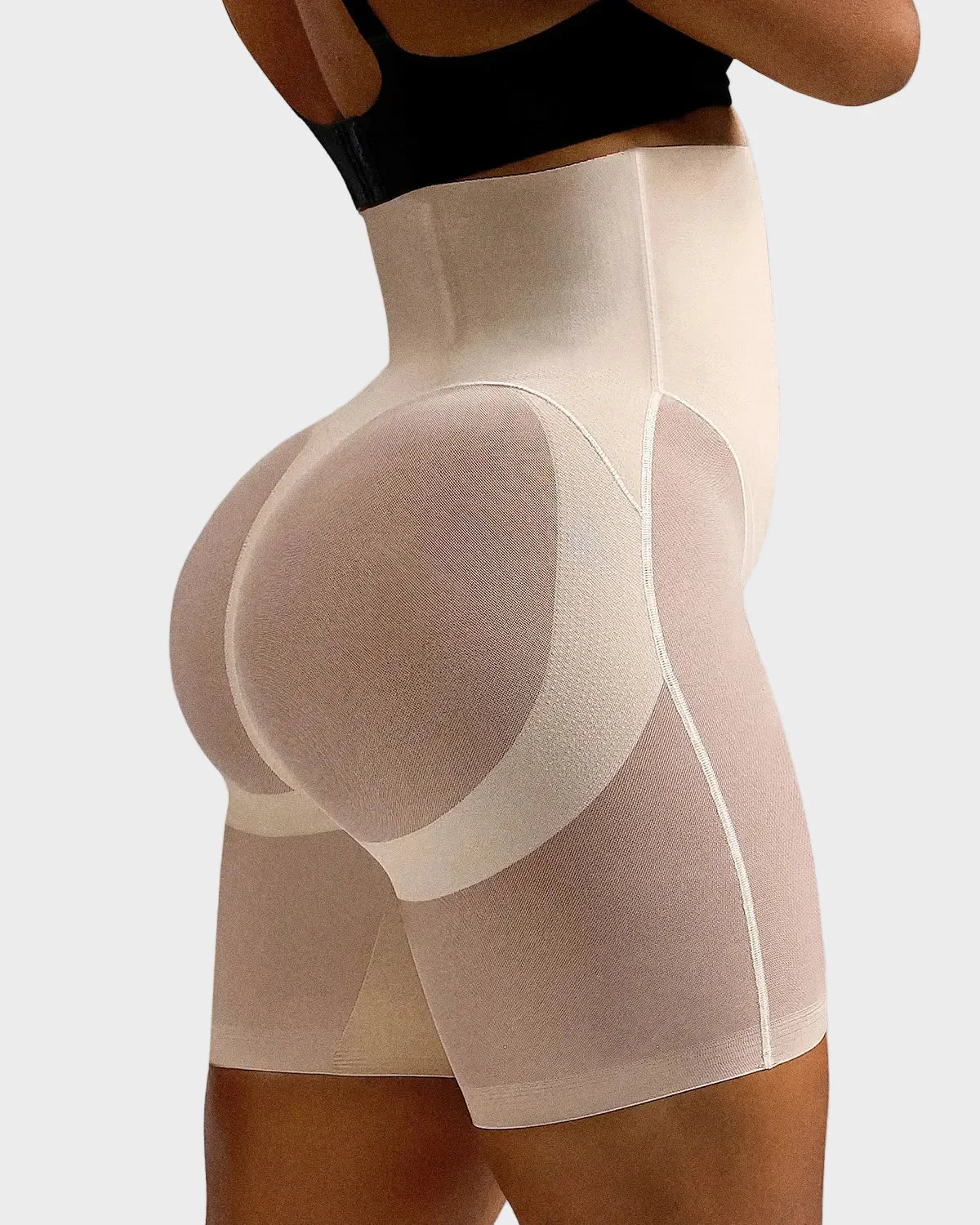 Mesh Smooth High-Waisted Mid Thigh Shorts