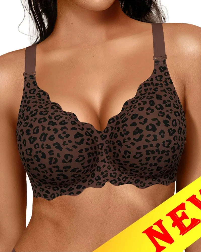 Soft Full Coverage Scalloped Wireless Jelly Bra