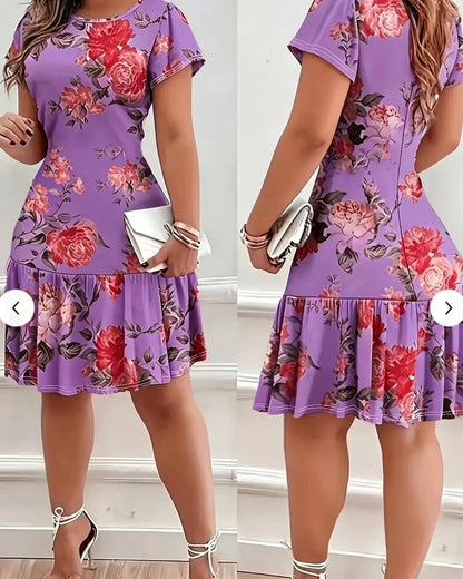 Women’s Casual Print Stretch Dress Stylish Summer Daily Wear