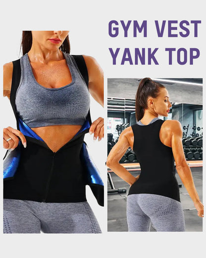 Adjustable Zip-Up Sauna Sweat Waist Trainer Vest