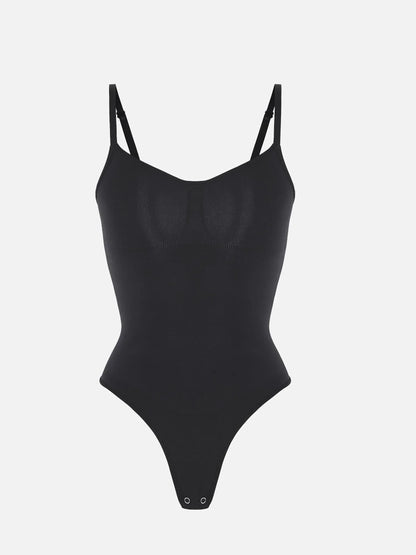Seamless Covered Bust Jumpsuit Thong Bodysuit Fit