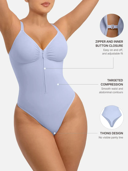 Shapecurve Tummy Control Seamless Zipper Shaping Bodysuit