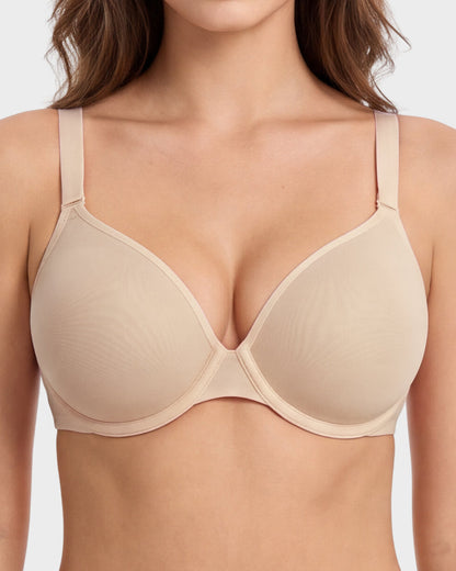 Air Light Plus Size Mesh Underwire Minimizer Bra