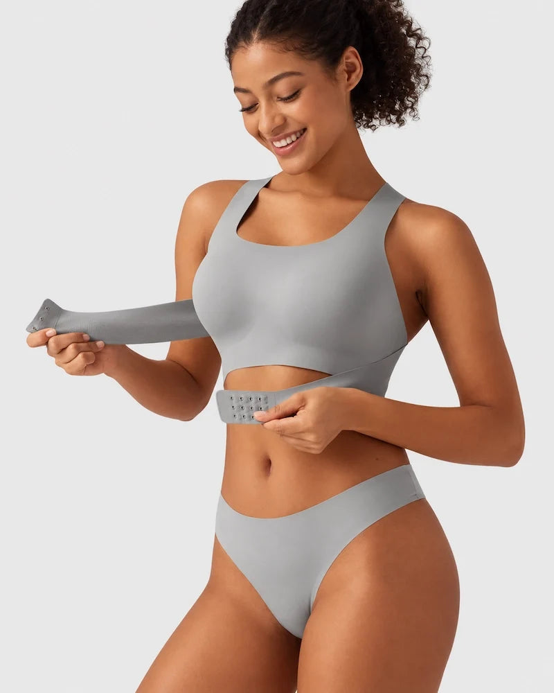 U Neck Cross Back Wireless Posture Support Bra
