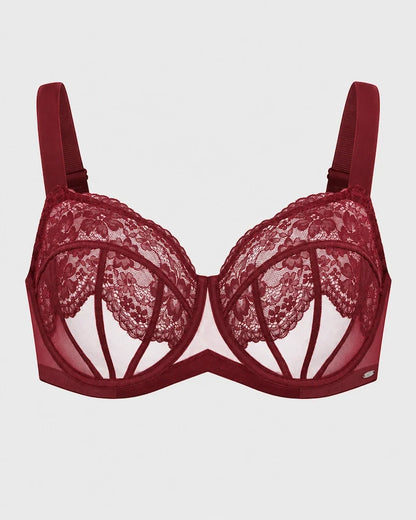 Blossom Corset Lace Unlined Minimizer Bra