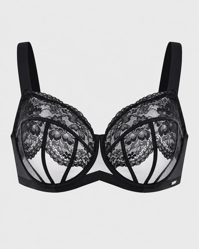 Blossom Corset Lace Unlined Minimizer Bra