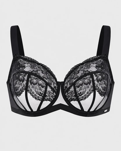 Blossom Corset Lace Unlined Minimizer Bra
