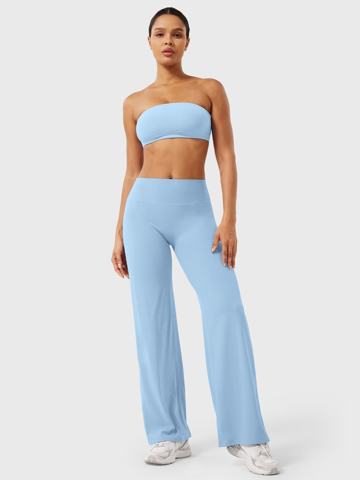 Leggings High-Waist Straight-Leg No Front Seam Buttery Soft Gym Yoga Pants for Women Fitness Tights