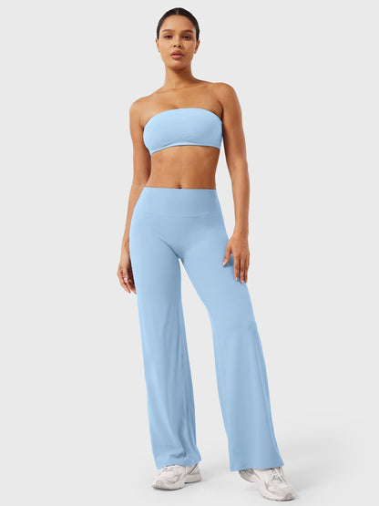 Leggings High-Waist Straight-Leg No Front Seam Buttery Soft Gym Yoga Pants for Women Fitness Tights