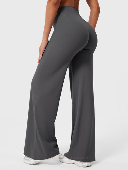 Leggings High-Waist Straight-Leg No Front Seam Buttery Soft Gym Yoga Pants for Women Fitness Tights