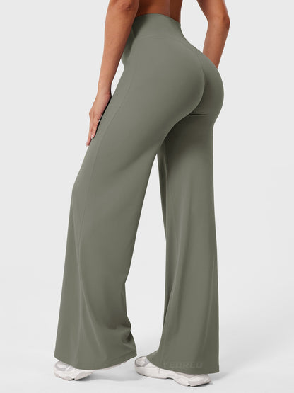 Leggings High-Waist Straight-Leg No Front Seam Buttery Soft Gym Yoga Pants for Women Fitness Tights