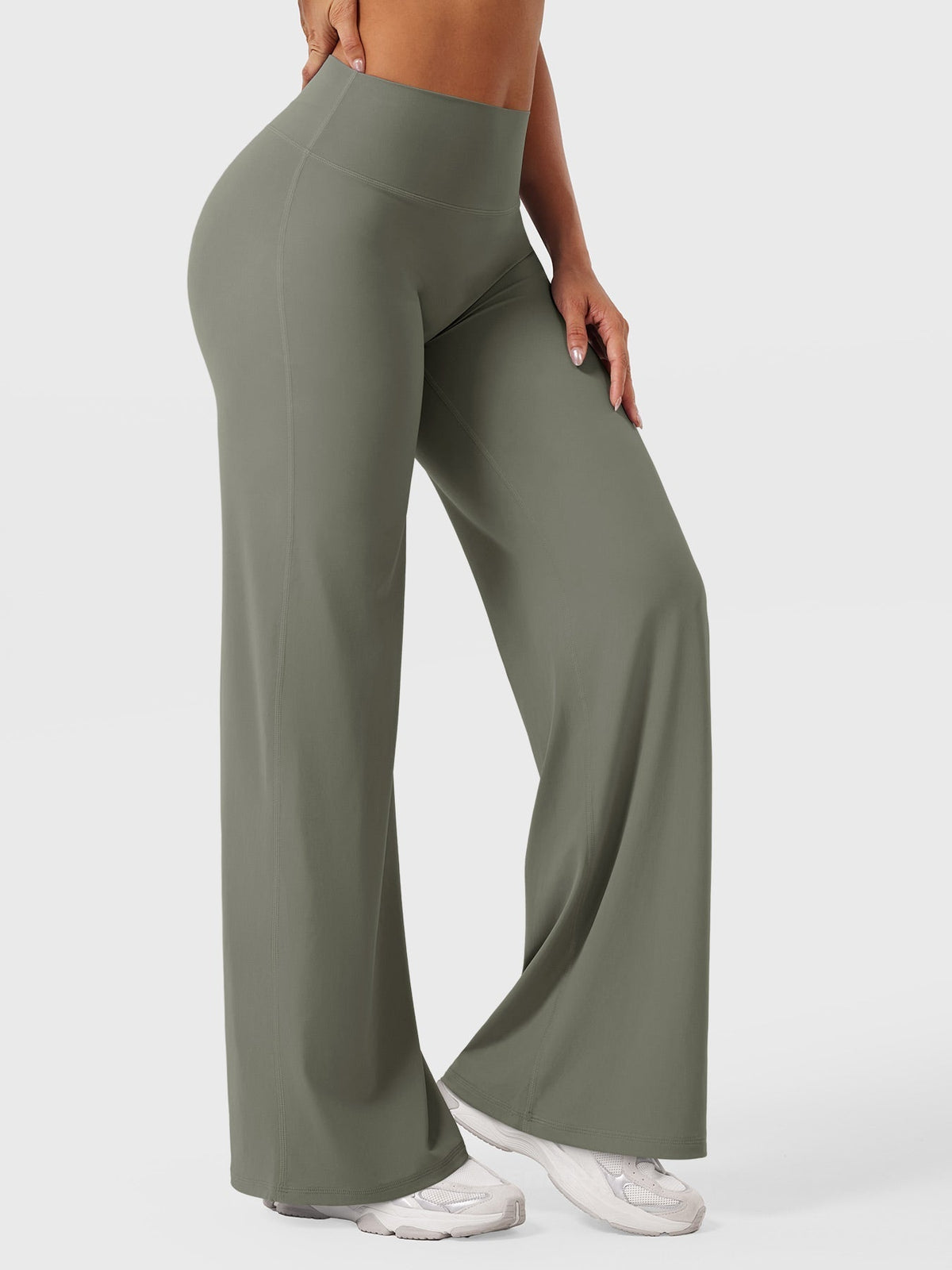 Leggings High-Waist Straight-Leg No Front Seam Buttery Soft Gym Yoga Pants for Women Fitness Tights