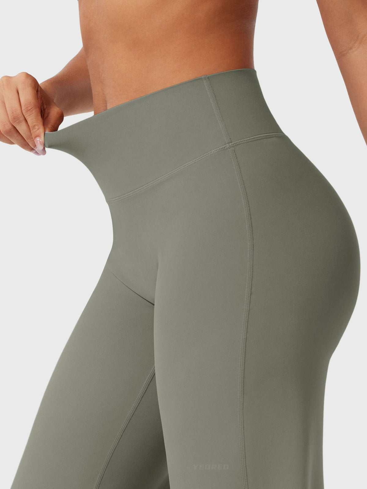 Leggings High-Waist Straight-Leg No Front Seam Buttery Soft Gym Yoga Pants for Women Fitness Tights