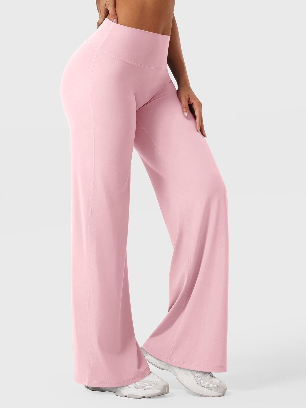Leggings High-Waist Straight-Leg No Front Seam Buttery Soft Gym Yoga Pants for Women Fitness Tights