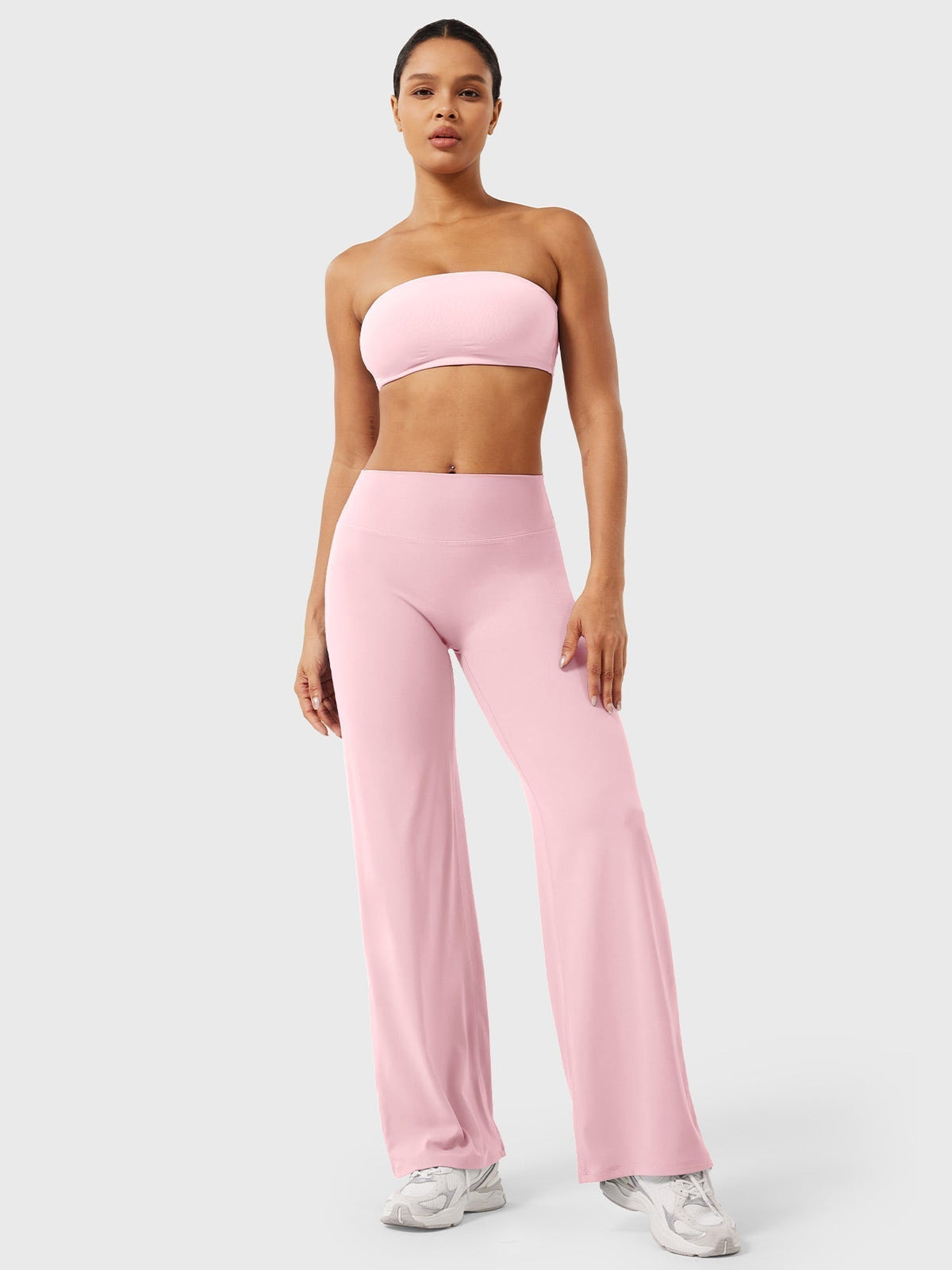 Leggings High-Waist Straight-Leg No Front Seam Buttery Soft Gym Yoga Pants for Women Fitness Tights