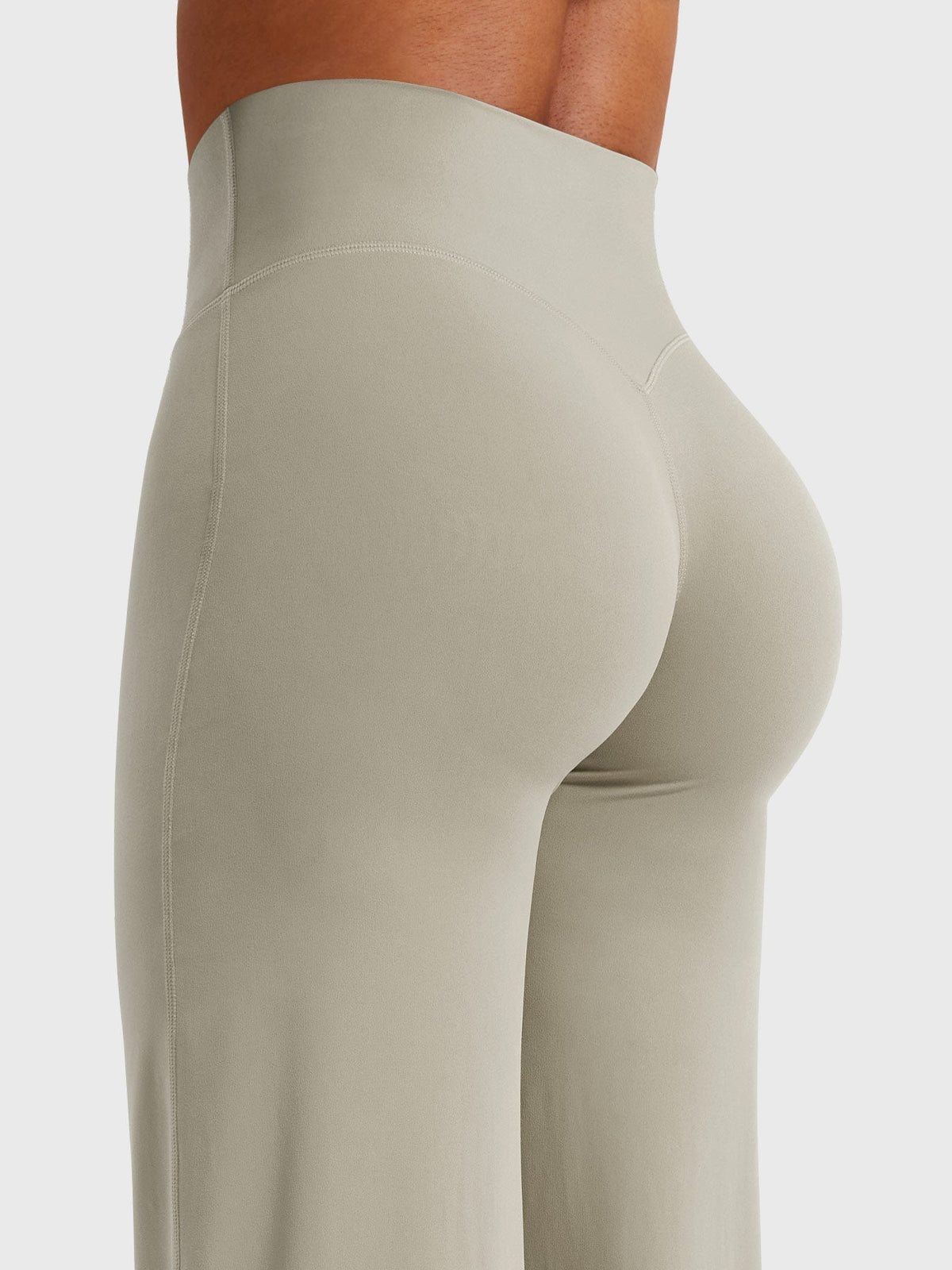 Leggings High-Waist Straight-Leg No Front Seam Buttery Soft Gym Yoga Pants for Women Fitness Tights