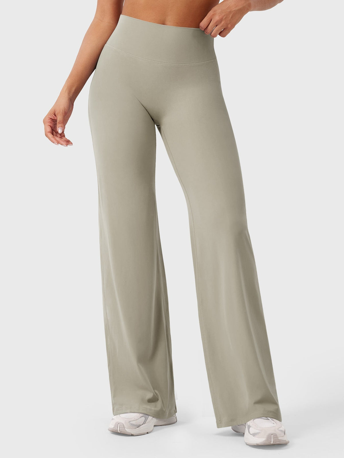 Leggings High-Waist Straight-Leg No Front Seam Buttery Soft Gym Yoga Pants for Women Fitness Tights