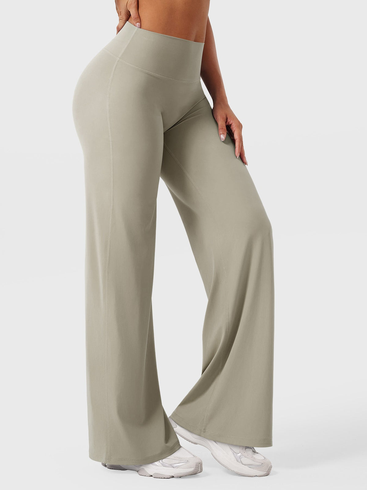Leggings High-Waist Straight-Leg No Front Seam Buttery Soft Gym Yoga Pants for Women Fitness Tights