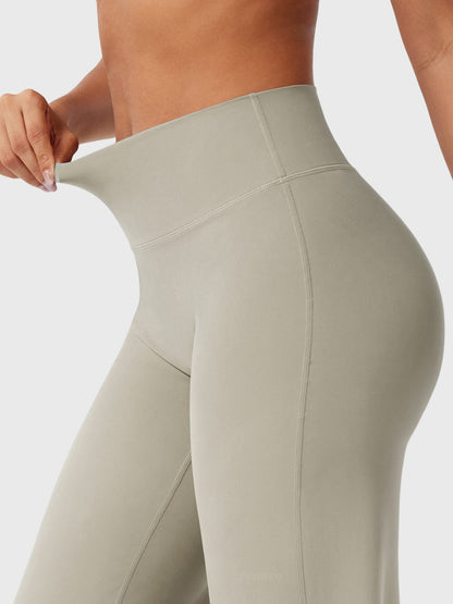 Leggings High-Waist Straight-Leg No Front Seam Buttery Soft Gym Yoga Pants for Women Fitness Tights