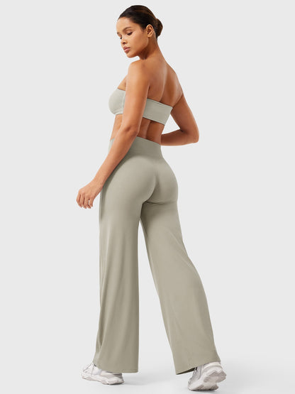 Leggings High-Waist Straight-Leg No Front Seam Buttery Soft Gym Yoga Pants for Women Fitness Tights