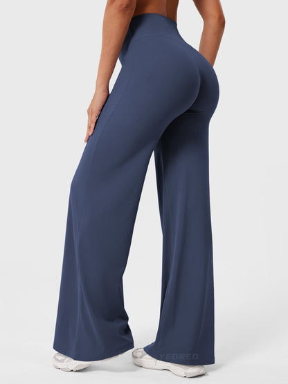 Leggings High-Waist Straight-Leg No Front Seam Buttery Soft Gym Yoga Pants for Women Fitness Tights