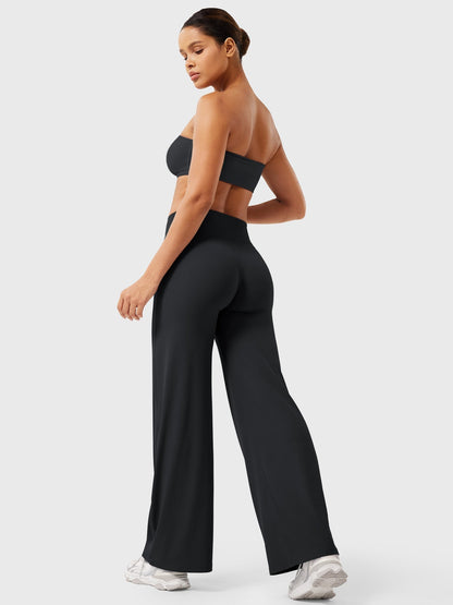 Leggings High-Waist Straight-Leg No Front Seam Buttery Soft Gym Yoga Pants for Women Fitness Tights